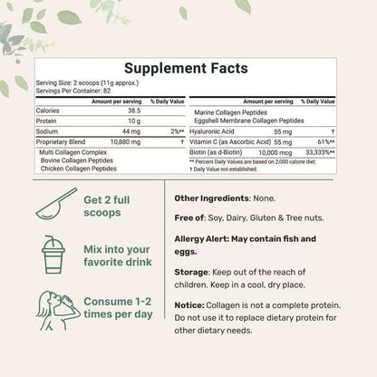 collagen-peptides-unflavoured-powder-nutrition-label