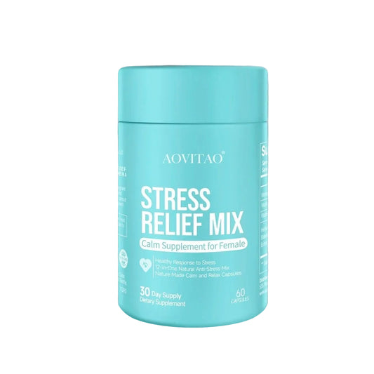 Blue container of Stress Relief Mix 30 day supply