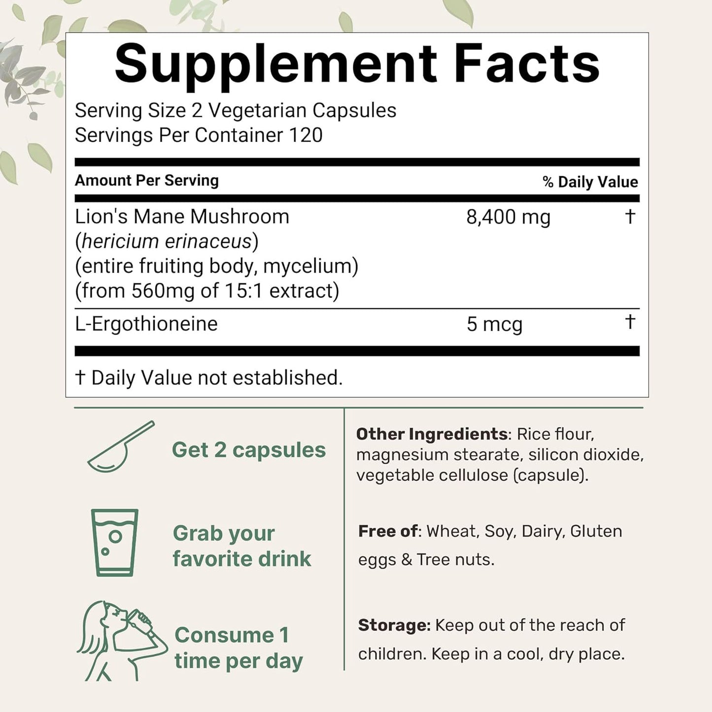 Lion’s Mane Capsules - 8400mg